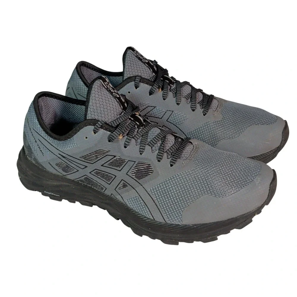 ASICS Gel-Excite Trail Shoes Mens Size 10.5 Gray Black Running Sneakers Active